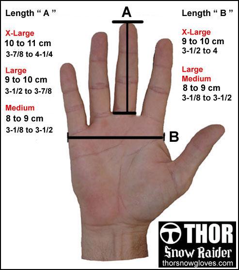 glove size chart, thorsnowgloves.com